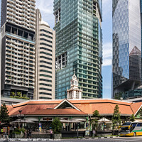 Buy canvas prints of Lau Pa Sat food court  by Kevin Hellon