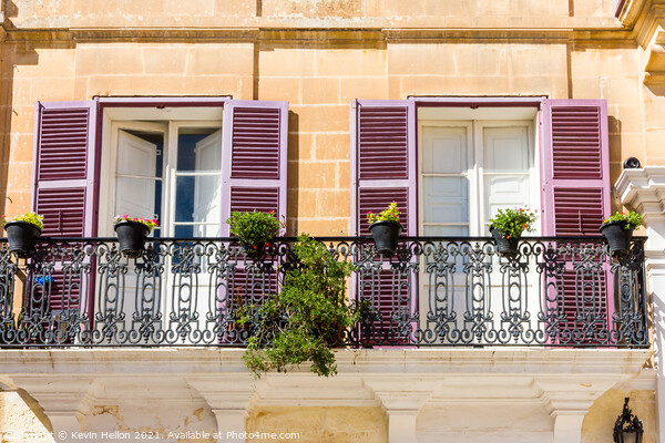 Balconies in Mdina, Malta Picture Board by Kevin Hellon