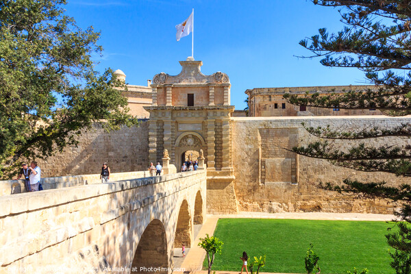 Tourists using the bridge across to the Mdina. Picture Board by Kevin Hellon