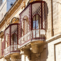 Buy canvas prints of Traditional balconies in Valletta by Kevin Hellon