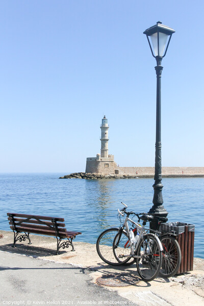 Chania harbour Crete Picture Board by Kevin Hellon