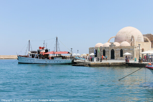 Chania harbour, Crete, Greece Picture Board by Kevin Hellon