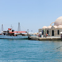 Buy canvas prints of Chania harbour, Crete, Greece by Kevin Hellon