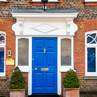 Buy canvas prints of Blue front door by Kevin Hellon