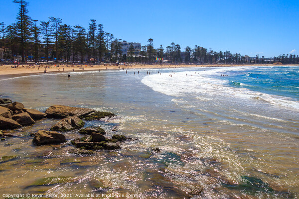 View of Manly beach, Picture Board by Kevin Hellon
