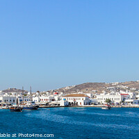 Buy canvas prints of Panorama of Chora harbour by Kevin Hellon