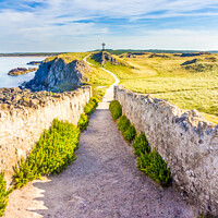 Buy canvas prints of Pathway leading to a cross on Llanddwyn Island, An by Kevin Hellon