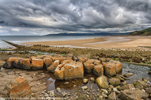 Stormy skies over Benllech Beach Picture Board by Kevin Hellon