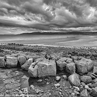 Buy canvas prints of Stormy skies over Benllech Beach by Kevin Hellon