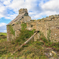 Buy canvas prints of Remains of a stone cottage by Kevin Hellon