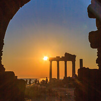 Buy canvas prints of Sunset over the Temple of Apollo by Kevin Hellon
