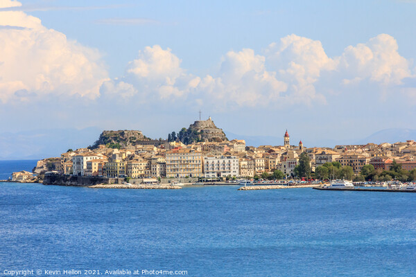View of Corfu Town  Picture Board by Kevin Hellon