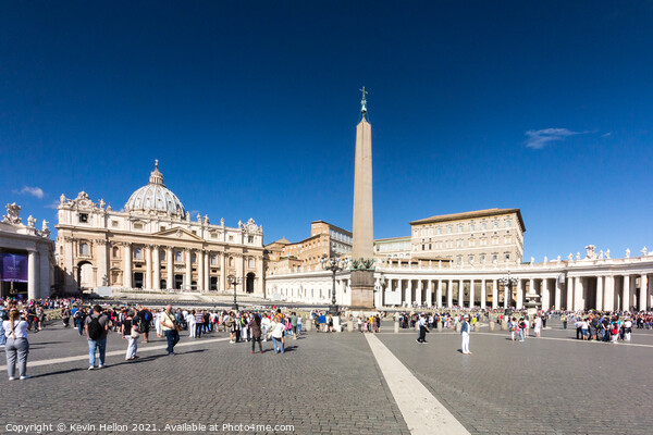 The Obelisk and St Peters Basilica, Picture Board by Kevin Hellon