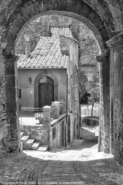Street in the ancient town of Narni Picture Board by Kevin Hellon