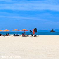 Buy canvas prints of White sand beach in Northern Langkawi, Malaysia by Kevin Hellon