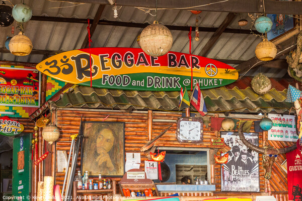 Reggae Bar, Laypang Beach Picture Board by Kevin Hellon