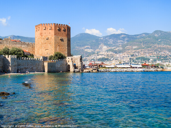 The Red Tower, Alanya, Turkey Picture Board by Kevin Hellon