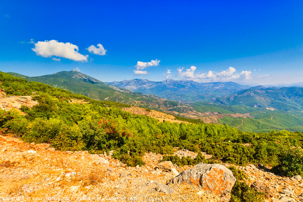 View of the Taurus or Toros mountains, Turkey Picture Board by Kevin Hellon