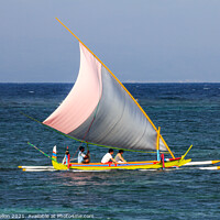 Buy canvas prints of A Jukung, traditional Balinese boat  by Kevin Hellon