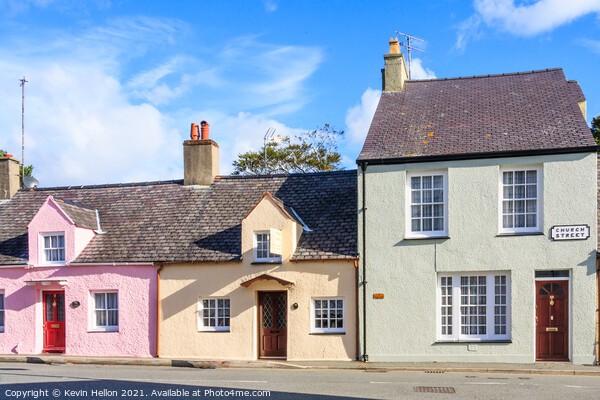 Colourful houses in Church Street,  Picture Board by Kevin Hellon
