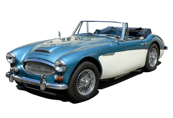 Austin Healey 3000 Sports Car. Picture Board by Kevin Hellon