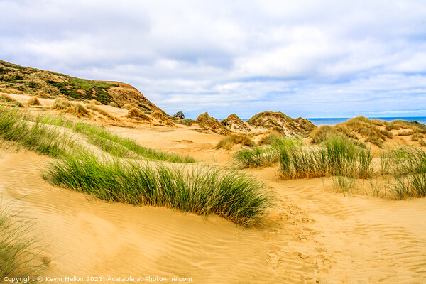 Grassy sand dunes Picture Board by Kevin Hellon