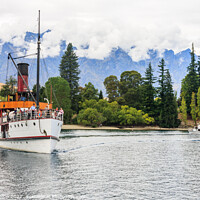 Buy canvas prints of The steamship Earnslaw on Lake Wakatipu.  by Kevin Hellon