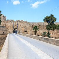 Buy canvas prints of Walls of Kyrenia castle, Northern Cyprus by Kevin Hellon
