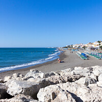 Buy canvas prints of Carihuela beach by Kevin Hellon