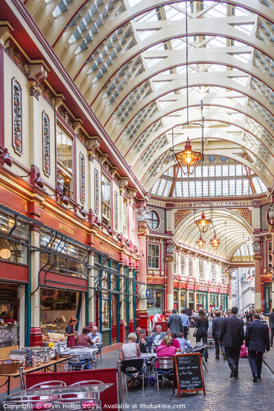 People shopping and walking in Leadenhall Market Picture Board by Kevin Hellon