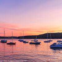 Buy canvas prints of Sunset over Manly harbour by Kevin Hellon