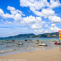 Buy canvas prints of Swimming zone on Patong beach by Kevin Hellon