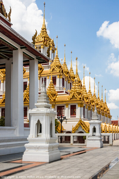 spires of Wat Ratchanadda Picture Board by Kevin Hellon