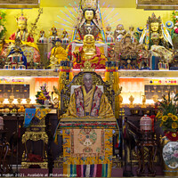 Buy canvas prints of Tibetan shrine, Singapore by Kevin Hellon