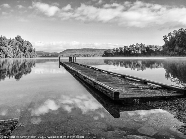 Landing stage, Lake Mapourika Picture Board by Kevin Hellon