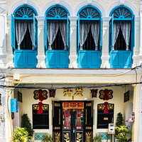 Buy canvas prints of Restored Sino Portuguese architecture  by Kevin Hellon