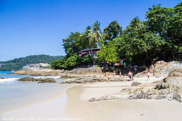 The north end of Patong beach Picture Board by Kevin Hellon