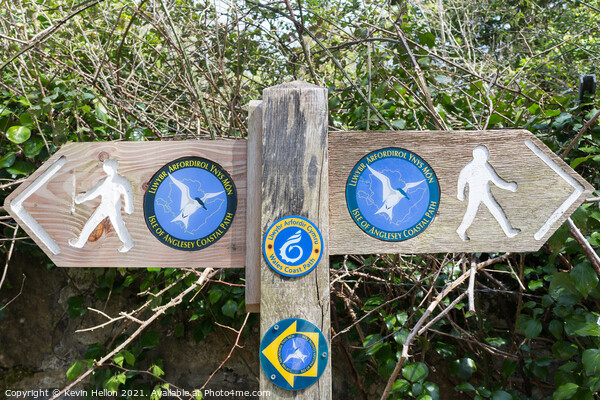 Signpost on the Isle of Anglesey coastal path, Wal Picture Board by Kevin Hellon