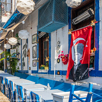 Buy canvas prints of restaurant in Alacati, Turkey by Kevin Hellon