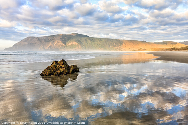 Cloud reflections in the sea Picture Board by Kevin Hellon
