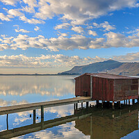 Buy canvas prints of Boatshed at Hooper's Inlet, by Kevin Hellon