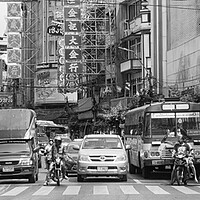 Buy canvas prints of Traffic waits at traffic lights by Kevin Hellon