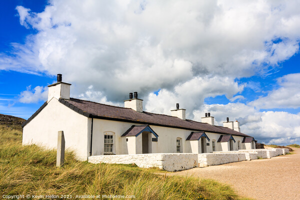 Pilot's Cottages, Llanddwyn Island, Anglesey, Nort Picture Board by Kevin Hellon