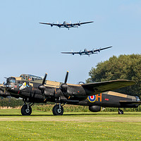 Buy canvas prints of Three Lancasters by Colin Smedley