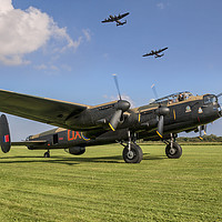 Buy canvas prints of Three Lancasters #2 by Colin Smedley