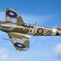 Buy canvas prints of Spitfire LF.Vc AR501/DU-E G-AWII by Colin Smedley