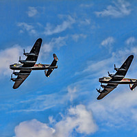 Buy canvas prints of Lancasters PA474 & FM213 in line astern by Colin Smedley