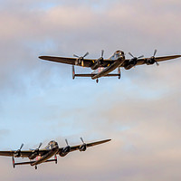 Buy canvas prints of Two Avro Lancasters by Colin Smedley