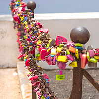 Buy canvas prints of Love locks by Janet Simmons