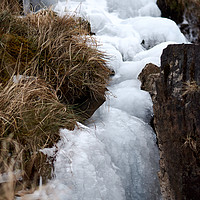 Buy canvas prints of Frozen Waterfall Beacon by Janet Simmons